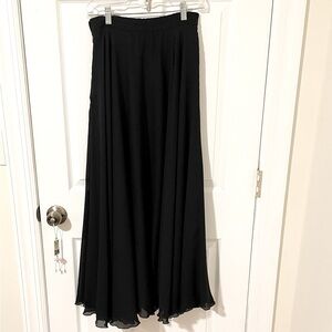 Michelle Chiffon Skirt, Black, Midi, Size M